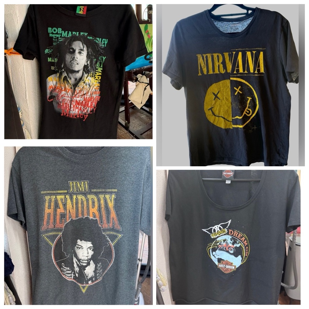 Band‎ & Music T-Shirt Bundle (4 pcs) Size M Unisex Graphic Tees